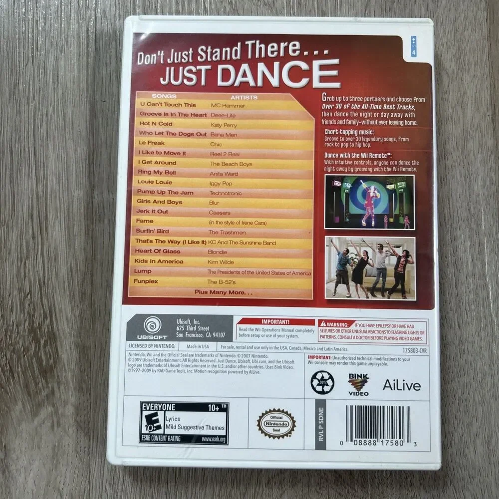 Just Dance Nintendo Wii 2009 Dancing Video Game CIB Complete Tested Works